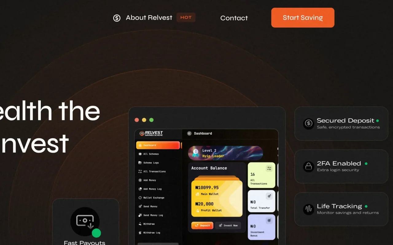 Relvest: content and calls to action