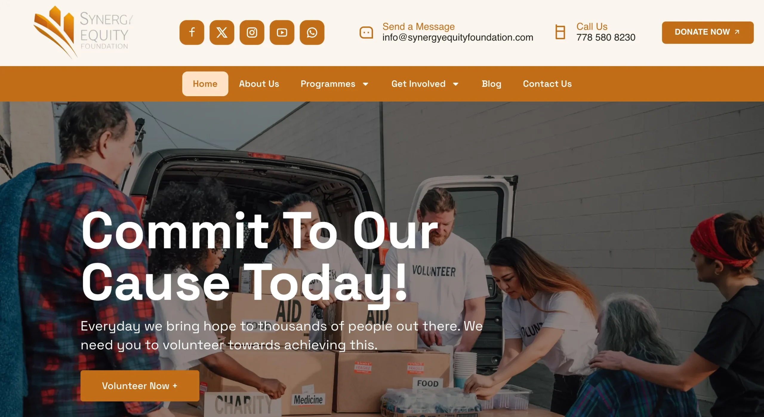 Synergy Equity Foundation website design